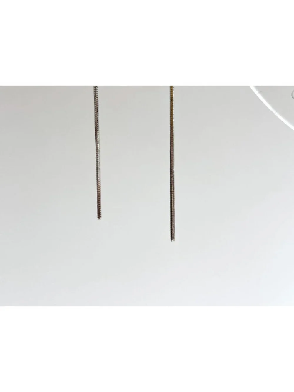 Minimalist Double Circle Vintage Sterling Silver 925 Dangle Drop Earrings
